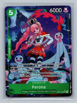 Perona (Alt Art) OP14-033 SR The Azure Sea's Seven ONE PIECE TCG English NM/M - Image 1