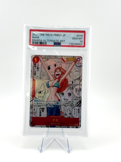 2024 ONE PIECE JAPANESE PRB01-PREMIUM BOOSTER MANGA ALT ART #016 NAMI PSA 10 - Image 1
