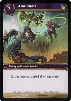 Moderate Play WoW TCG Annihilate Wrathgate World of Warcraft - Image 1