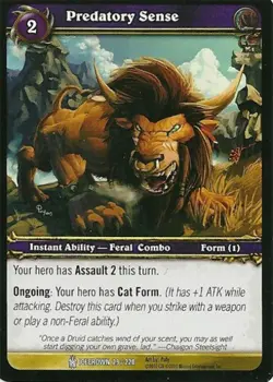 Moderate Play WoW TCG Predatory Sense Icecrown World of Warcraft - Image 1