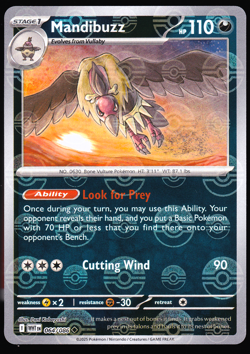 Mandibuzz 064/086 Poke Ball Pokeball Holo White Flare Pokemon TCG Card NM - Image 1