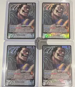 Bandai One Piece Card Game Crocodile Leader OP14-079 Holo 4 Card Lot - Image 2