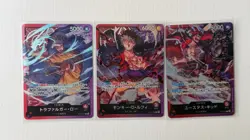 One Piece Card Monkey D Luffy Trafalgar Law Eustace Kidd 3 Set ST10-002 Leader - Image 1