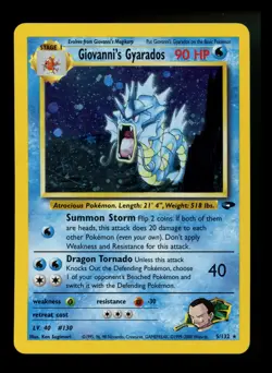 #4 Giovanni's Gyarados 5/132 Gym Challenge 2000 Holo Rare WOTC Pokemon Card TCG - Image 1