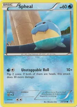 Spheal 29/124 Pokemon Dragons Exalted Common Card NM - Image 1