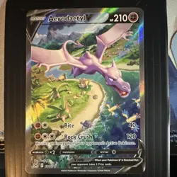 Pokemon Aerodactyl Holo Rare Card Fossil 1/62 Stage 1 Unlimited 60 HP - Image 1