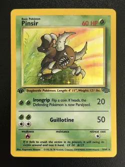 PINSIR Pokemon Card - WOTC - 1st Edition - Jungle - 9/64 - HOLO - NM (A) - Image 1