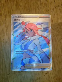 Pokemon TCG Skyla Holo Ultra Rare Full Art Card Shining Fates 072/072 - Image 1