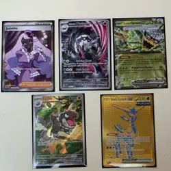Pokemon TCG Foil 5-Card Lot: Teal Mask Ogerpon ex, Iron Leaves ex, Tyrunt - Image 1