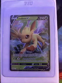 Pokemon TCG Leafeon v Crown Zenith Holo Ultra Rare Card 013/159 NM Condition - Image 2