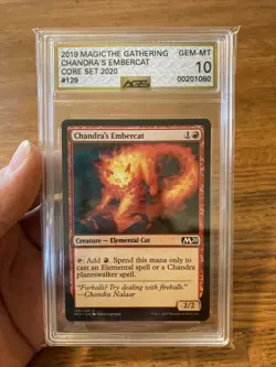 MTG Magic the Gathering Chandra's Embercat (129/357) Core Set Graded 10 AGS - Image 2