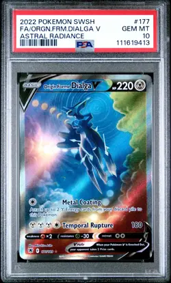 [PSA 10] Origin Forme Dialga V 177/189 Astral Radiance Alternate Art POKEMON - Image 1