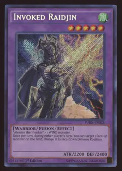 Yu-Gi-Oh! Invoked Raidjin #FUEN-EN028 1st Edition Secret Rare - Image 1