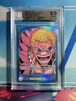 2022 One Piece DONQUIXOTE DOFLAMINGO OP01-060 Romance Dawn Alt. Art JPN BGS 9.5 - Image 1