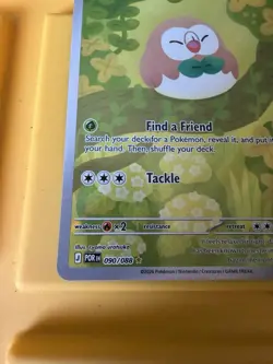 Pokemon TCG Rowlet POR 090/088 Holo IR Card Perfect Order - Image 5