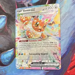 Pokemon Eevee ex Sv: Prismatic Evolutions Double Rare Holo Card 075/131 EX - Image 1