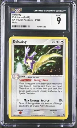 CGC 9 DELCATTY 8 EX POWER KEEPERS HOLO POKEMON MINT - Image 1