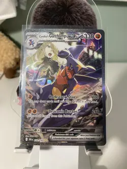 Pokemon TCG Cynthia's Garchomp EX Card 232/182 SIR Destined Rivals - Image 1