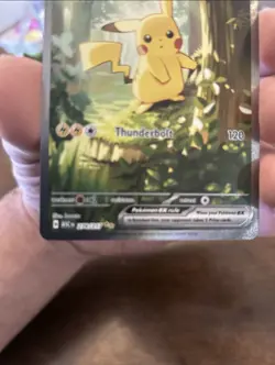 Pikachu EX Holo Pokemon TCG Card 200 HP Thunderbolt 120 #276 English - Image 4