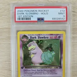 PSA 9 1st Edition Dark Slowbro 12/82 Team Rocket Holo Rare 2000 Pokemon Card - Image 2