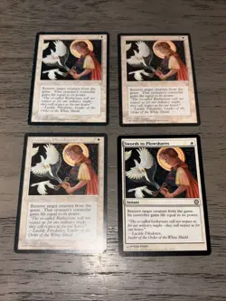 MtG 4x Swords to Plowshares Ice Age Art 3x NM 1 LP - Image 2