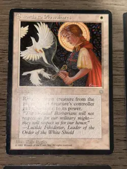 MtG 4x Swords to Plowshares Ice Age Art 3x NM 1 LP - Image 3