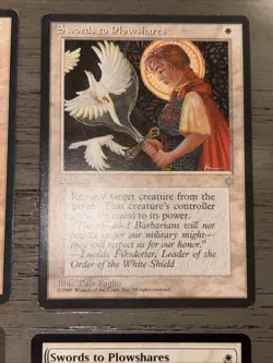 MtG 4x Swords to Plowshares Ice Age Art 3x NM 1 LP - Image 4