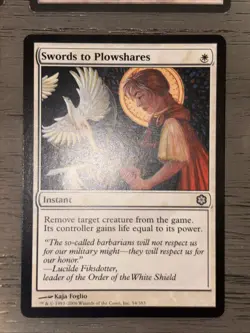 MtG 4x Swords to Plowshares Ice Age Art 3x NM 1 LP - Image 5