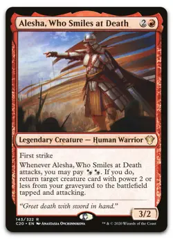 Alesha, Who Smiles at Death #143 (NM) Commander 2020 C20 Magic MTG - Image 1
