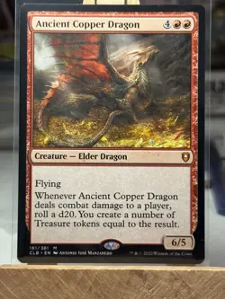 Ancient Copper Dragon NM Commander Battle for Baldur's Gate 161/361 MTG Regular - Image 1