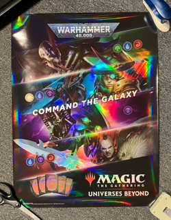 NEW MTG Magic the Gathering WARHAMMER 40K PROMO poster 18"X24" WOTC Tube 40,000 - Image 1