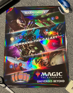 NEW MTG Magic the Gathering WARHAMMER 40K PROMO poster 18"X24" WOTC Tube 40,000 - Image 2