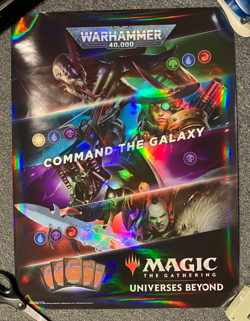 NEW MTG Magic the Gathering WARHAMMER 40K PROMO poster 18"X24" WOTC Tube 40,000 - Image 3