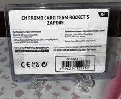 (SEALED) Team Rocket's Zapdos 070/182 Pokemon Destined Rivals GameStop Promo - Image 2