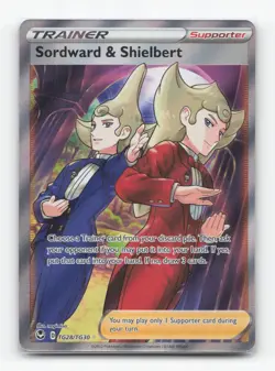 Pokemon TCG - Sordward & Shielbert TG28/TG30 NM Silver Tempest Trainer Gallery - Image 1