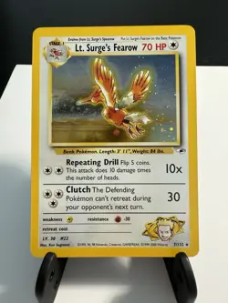 Lt. Surge’s Fearow Holo Pokemon Gym Heroes 1999-2000 7/132 NM - Image 2