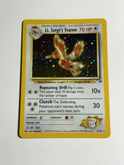 Lt. Surge’s Fearow Holo Pokemon Gym Heroes 1999-2000 7/132 NM - Image 3