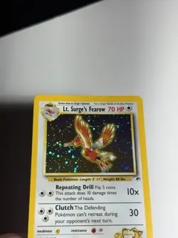 Lt. Surge’s Fearow Holo Pokemon Gym Heroes 1999-2000 7/132 NM - Image 5