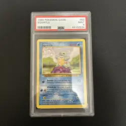 1999 Pokemon Game #63 Squirtle Base Set PSA 9 Mint WOTC - Image 1