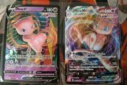 Mew VMAX 114/264 & Mew V 113/264 Fusion Strike Ultra Rare Pokemon TCG NM - Image 1