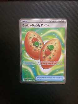 Pokemon TCG Mega Evolution Buddy Buddy Poffin 167/132 Full Art Trainer NM - Image 1