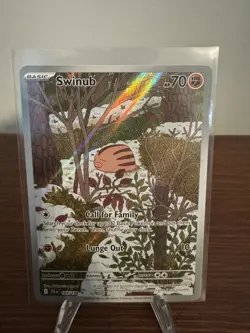 Pokemon TCG SV-Journey Together Swinub #165/159 Illustration Rare - Image 1