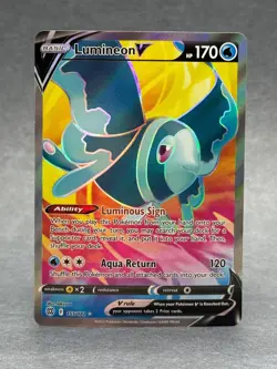 Pokemon - 155/172 Lumineon V SWSH09 Brilliant Stars Holo Ultra Rare NM TCG - Image 1