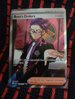 Pokemon TCG Boss's Orders Corbeau Full Art Ultra Rare ASC 256/217 English 2023 - Image 1