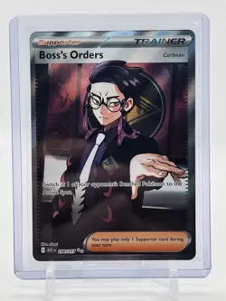 Pokemon Boss's Orders Corbeau Trainer Supporter Full Art Ultra Rare ASC 256/217 - Image 1