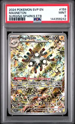 Pokemon TCG Magneton SVP 159 Surging Sparks PSA 9 - Image 1