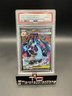 2025 POKEMON MEP ULTRA-PREMIUM COLLECTION #023 MEGA CHARIZARD X EX PSA 10 443 - Image 1