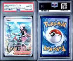 2025 POKEMON PFL EN-PHANTASMAL FLAMES SPECIAL ILLUSTRATION RARE #129 DAWN PSA 10 - Image 3