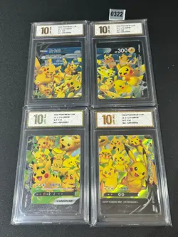 Pokemon TCG S-Chinese Pikachu V-UNION S-P 109-112 4pcs set Grade 10 - Image 1