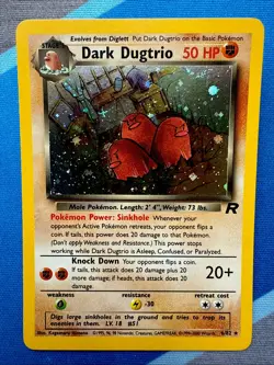 2000 Pokemon HOLO Dark Dugtrio Rare Team Rocket 6/82!!! - Image 1